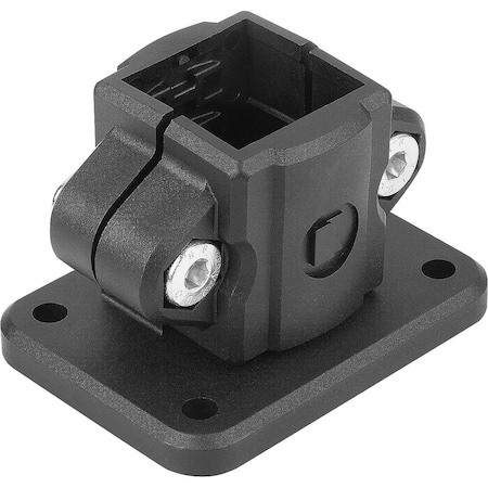 Kipp Tube Clamp W. Foot Thermoplastic, For Square Tubes, Comp:Steel, A=30 K0478.30